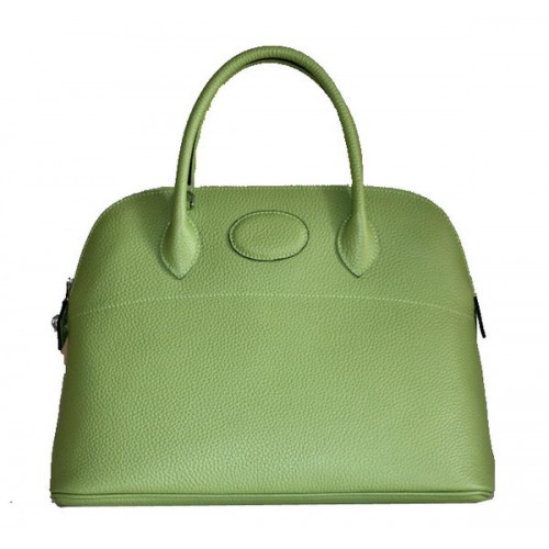 Hermes bolide 37 cm kalfsleren draagtassen H509084 groen