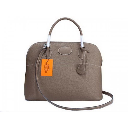Hermes bolide 37cm kalfsleren draagtassen H509084 grijs