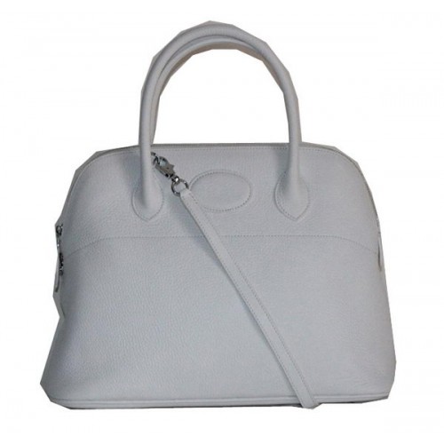 Hermes bolide 37 cm kalfsleren draagtassen H509084 wit