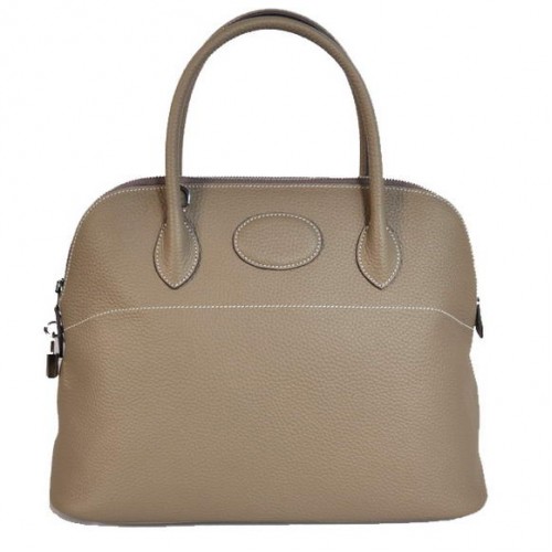 Hermes bolide 37cm draagtassen Clemence H1037 grijs