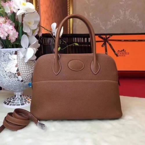 Hermes Bolide originele lederen draagtas B1007 koffie