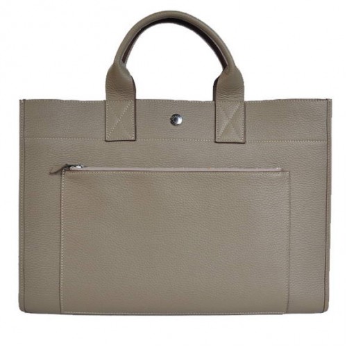 Hermes Aktetas 40CM Clemence Leren Tas Grijs