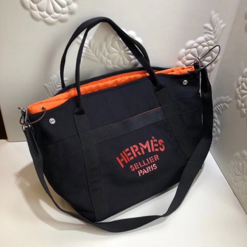 Hermes canvas boodschappentas H0734 zwart