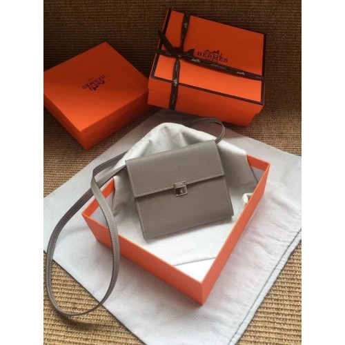 Hermes Clutch Epsom kalfsleer H0589 grijs