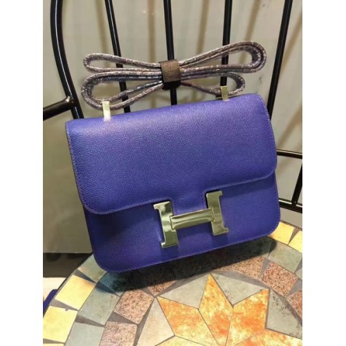 Hermes Constance tas kalfsleer H9978 blauw