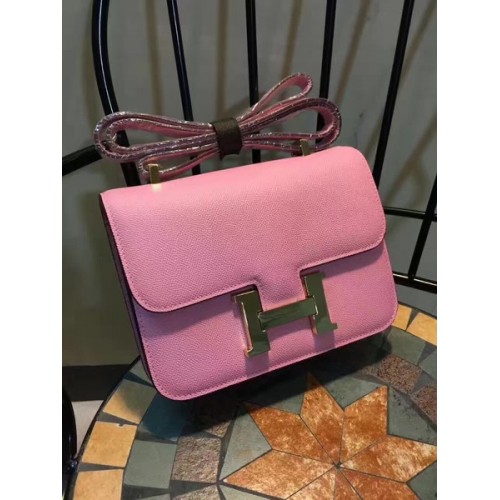 Hermes Constance tas kalfsleer H9978 roze