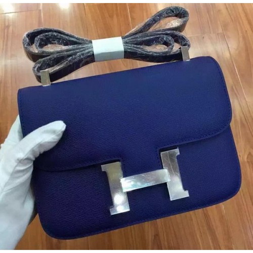 Hermes Constance tas kalfsleer H9999 blauw