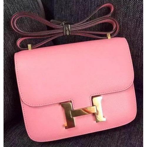 Hermes Constance tas kalfsleer H9999 roze
