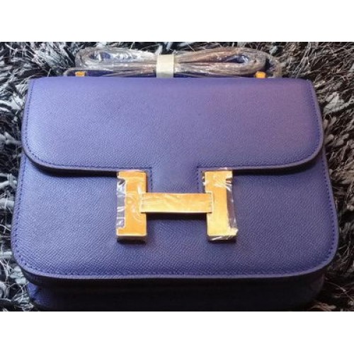 Hermes Constance tas Litchi leer H9998 Royal