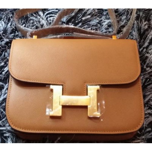 Hermes Constance Tas Litchi Leer H9998 Tarwe