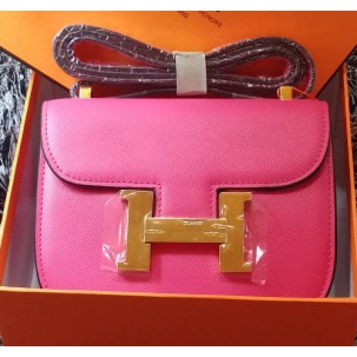 Hermes Constance Tas Litchi Leer H9999L Roze