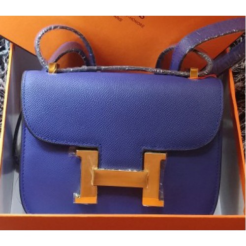 Hermes Constance Tas Litchi Leer H9999L Royal