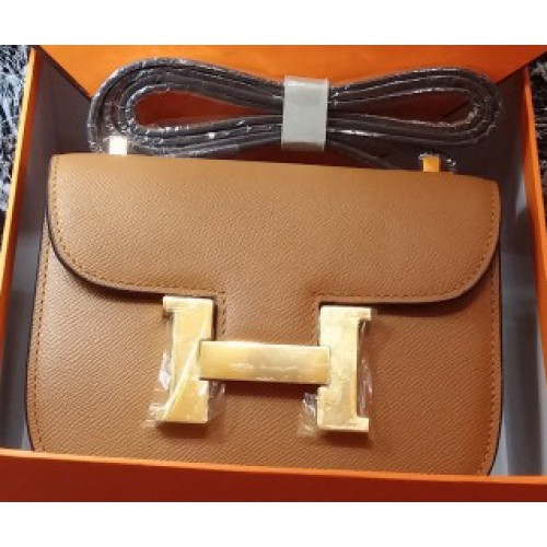 Hermes Constance Tas Litchi Leer H9999L Tarwe