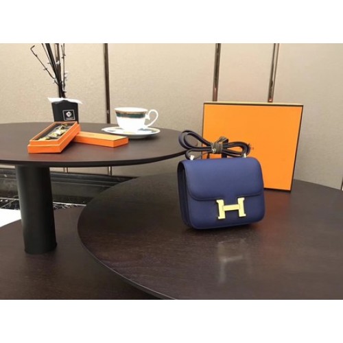 Hermes Constance tas origineel kalfsleer H9910 blauw
