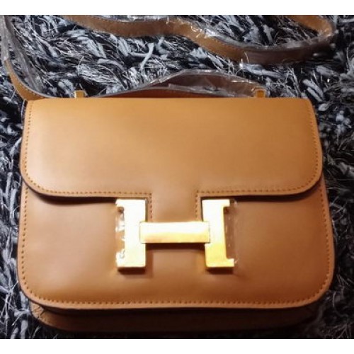 Hermes Constance Tas Glad Leer H9998S Tarwe