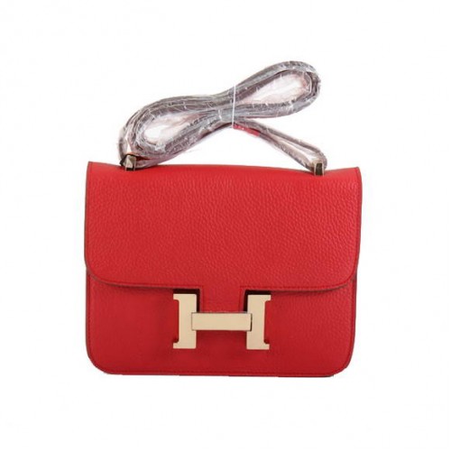 Hermes Constance tas Togo leer 1622S rood goud
