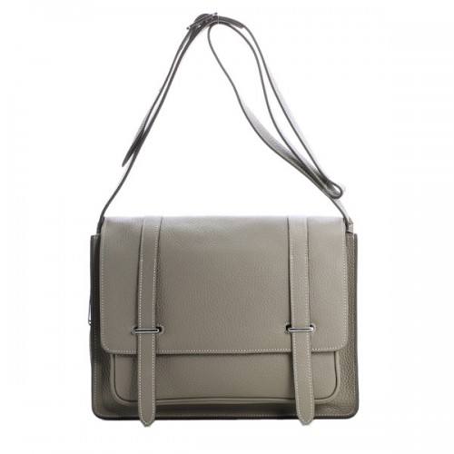 Hermes Etriviere Messenger Bag korrelig leer H1069 grijs