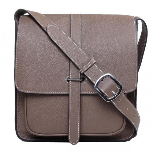 Hermes Etriviere Schoudertas Kalfsleer H2551 Grijs