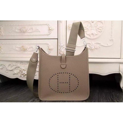 Hermes Evelyne 28cm koerierstas origineel leer H1188 grijs