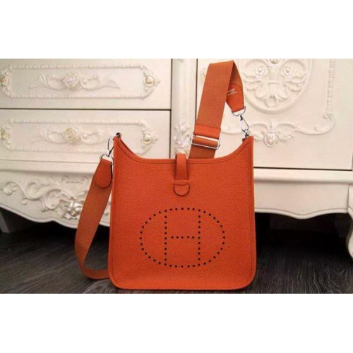 Hermes Evelyne 28cm koerierstas origineel leer H1188 oranje