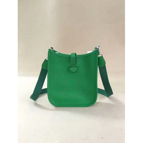 Hermes Evelyne originele togo lederen mini schoudertas H15698 groen