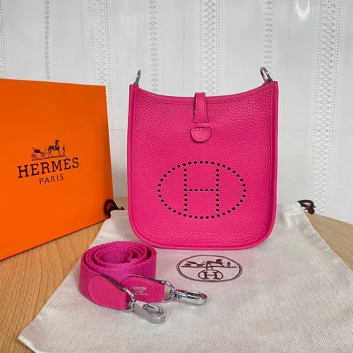 Hermes Evelyne originele togo leren mini-schoudertas H15698 felroze