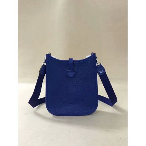 Hermes Evelyne originele togo leren mini-schoudertas H15698 optisch blauw