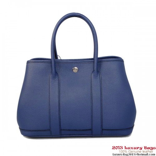 Hermes Garden Party 30CM tas kalfsleer A1288 blauw