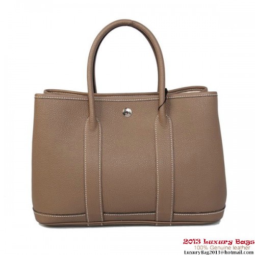 Hermes Garden Party 30CM tas kalfsleer A1288 grijs