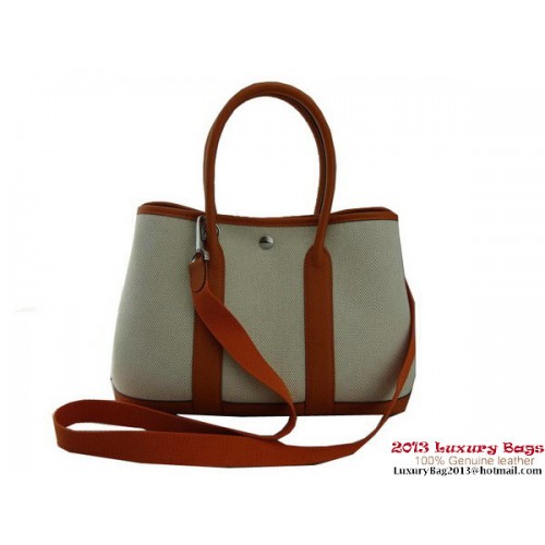 Hermes Garden Party 30CM tas stof oranje