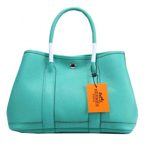 Hermes Garden Party 30cm draagtas korrelig leer lichtgroen