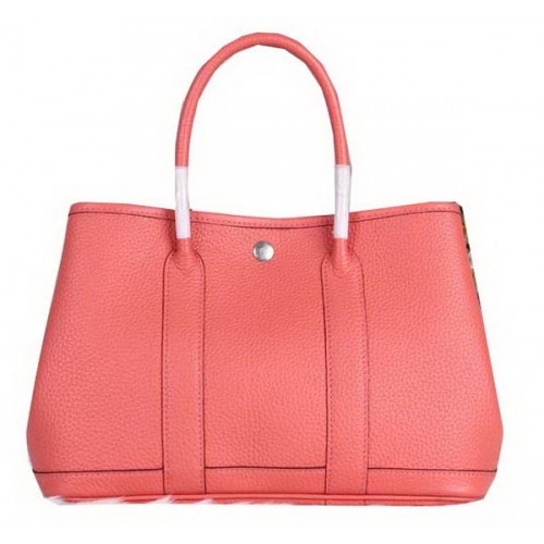 Hermes Garden Party 30cm draagtas korrelig leer roze