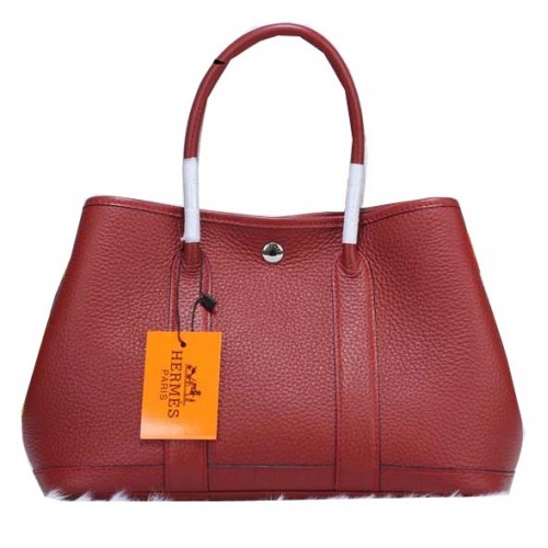 Hermes Garden Party 30cm draagtassen Korrelig leer Bourgondië