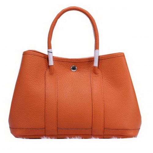 Hermes Garden Party 30cm draagtassen korrelig leer oranje