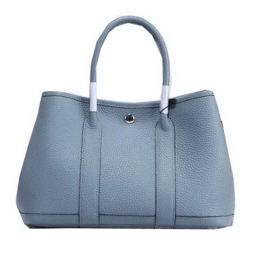 Hermes Garden Party 30cm draagtassen korrelig leer hemelsblauw