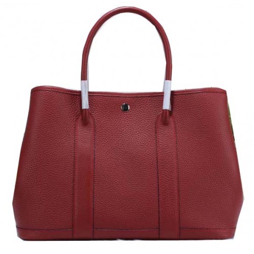 Hermes Garden Party 36 cm draagtas korrelig leer bordeauxrood
