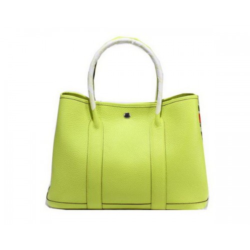 Hermes Garden Party 36cm Tote tas korrelig leer citroen