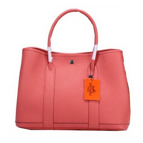 Hermes Garden Party 36cm draagtas korrelig leer roze