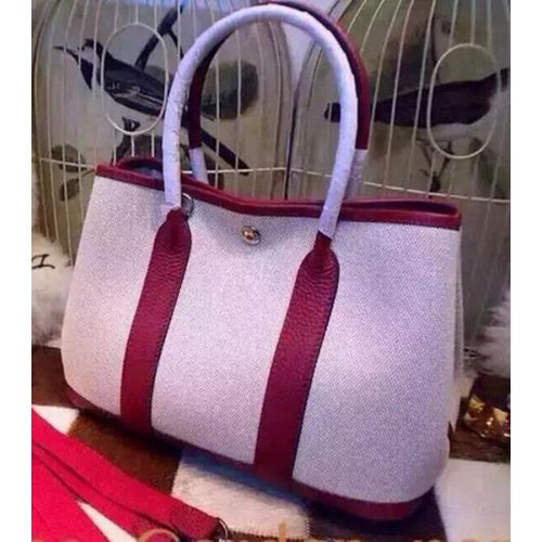 Hermes Garden Party 36 cm draagtassen Canvas HGP1927 Bourgondië