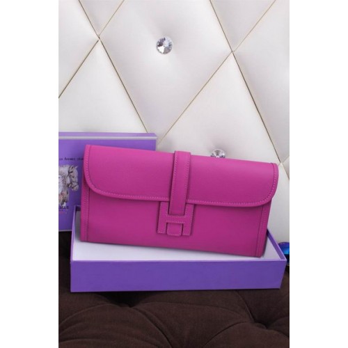 Hermes Jige Clutch Bag Kalfsleer H258 Paars