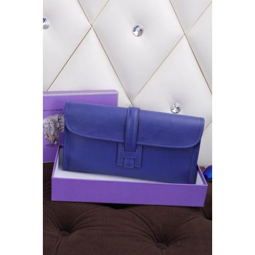 Hermes Jige Clutch Bag Kalfsleer H258 Royal