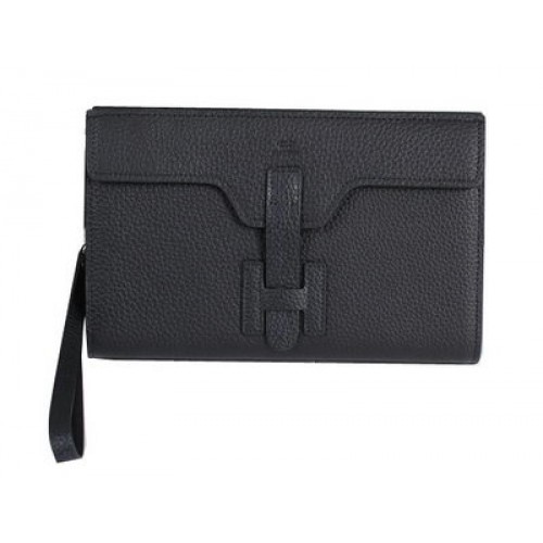 Hermes Jige Clutch Bag Kalfsleer HQ8059 Zwart