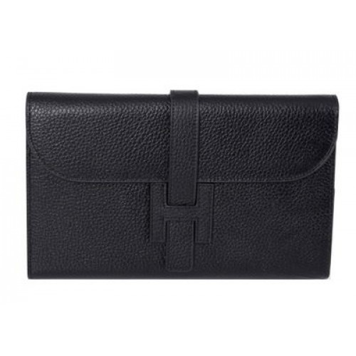 Hermes Jige Clutch Bag Kalfsleer HQ864 Zwart