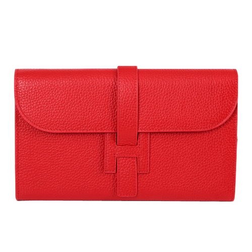 Hermes Jige Clutch Bag Kalfsleer HQ864 Rood