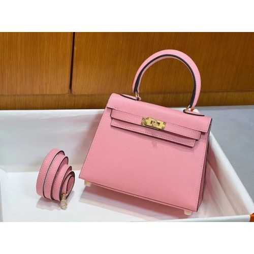 Hermes Kelly 20cm Schoudertassen Epsom KL2750 roze&goud