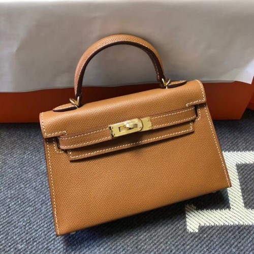 Hermes Kelly 20cm draagtas origineel Epsom leer KL20 Camel