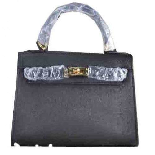 Hermes Kelly 22cm draagtas kalfsleer zwart