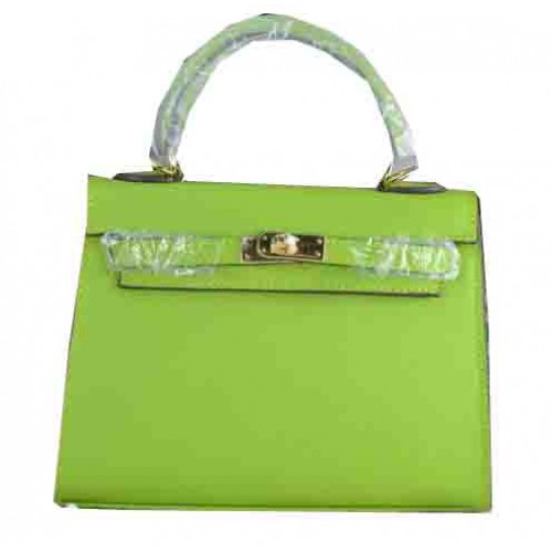 Hermes Kelly 22cm draagtas kalfsleer groen