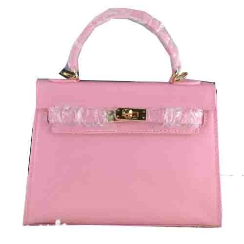 Hermes Kelly 22cm draagtas kalfsleer roze