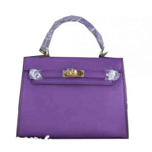 Hermes Kelly 22cm draagtas kalfsleer paars